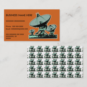 Carte De Visite Graphique de parabole satellite rétro