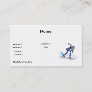 Carte De Visite graphique de patinage de vitesse
