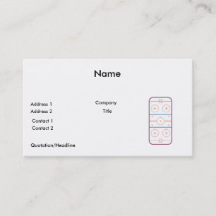Carte De Visite graphique de patinoire de hockey sur glace