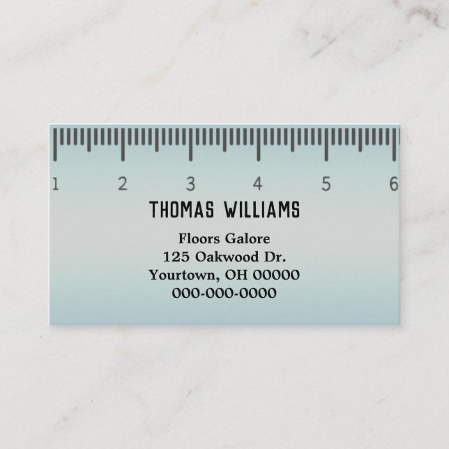 Carte De Visite graphique de règle pour l'entreprise (Devant)