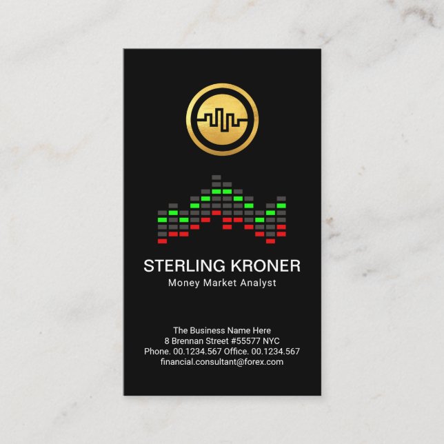 Carte De Visite Graphique de Stock Creative Forex Consultant finan (Devant)