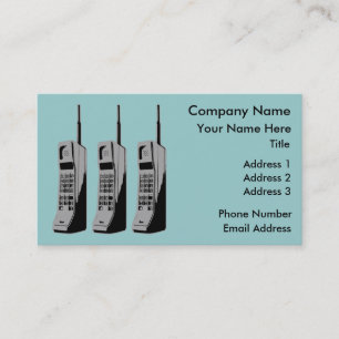 Carte De Visite Graphique de téléphone mobile rétro