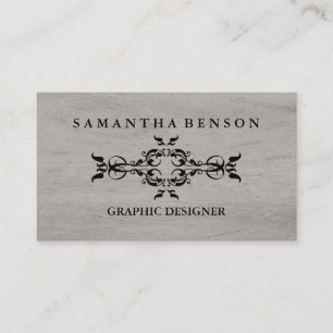 Carte De Visite Graphique de texture en bois rustique