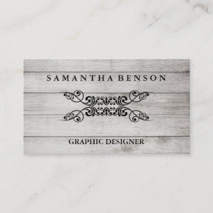 Carte De Visite Graphique de texture en bois rustique
