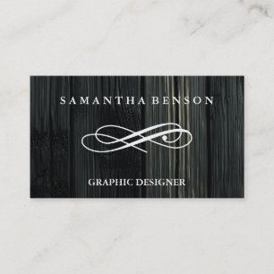 Carte De Visite Graphique de texture en bois rustique