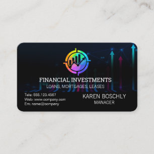 Carte De Visite Graphique des marchés monétaires   Logo graphique