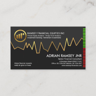 Carte De Visite Graphique d'investissement Gold Stock Consultant f