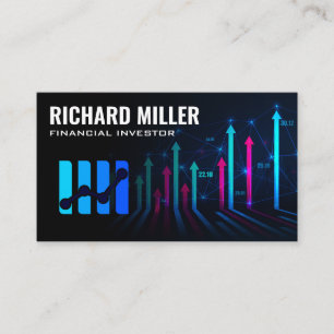 Carte De Visite Graphique financier Graphique boursier pour inve