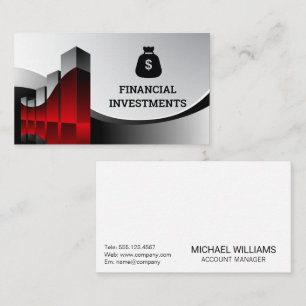 Carte De Visite Graphique financier Sacs