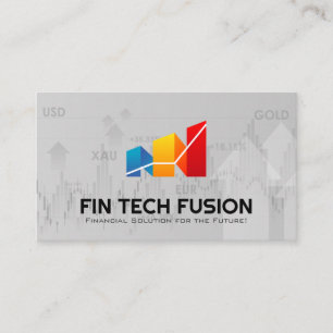 Carte De Visite Graphique financier   Technologie IA   Analyse de 