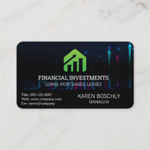 Carte De Visite Graphique Marchés financiers   Logo Graphique de c