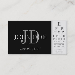 Carte De Visite Graphique optométriste noir