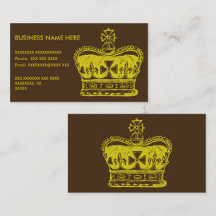 Carte De Visite Graphique royal de couronne