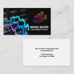 Carte De Visite Graphique stock Logo financier