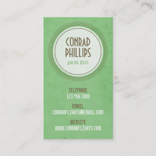 Carte De Visite Graphique vintage usé de cercle - style 2