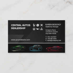 Carte De Visite Graphiques automatiques Services de pièces de vo