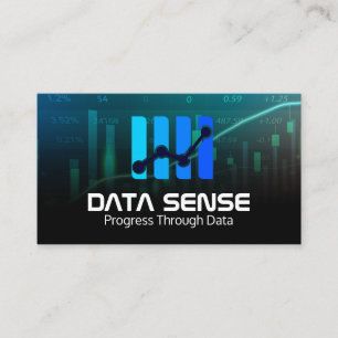 Carte De Visite Graphiques de données Logo d'analyse Finances