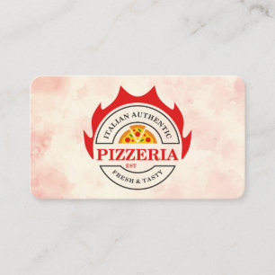 Carte De Visite Graphiques de logo de pizzeria   Restaurant