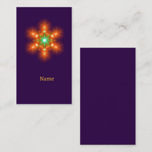 Carte De Visite Graphisme de fleur à néon futuriste