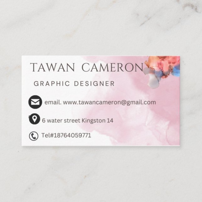Carte De Visite Graphiste professionnel (Devant)