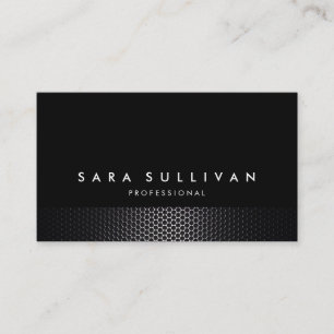 Carte de visite Gras Black Dark Metal Netting Text