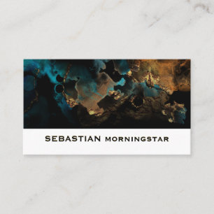 Carte De Visite Gras bronze Aqua Liquid Agate