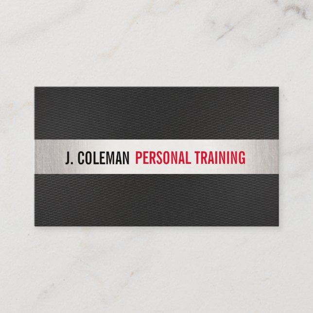 Carte De Visite Gras Personal Trainer Fitness Gym (Devant)