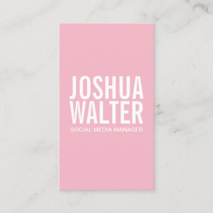 Carte De Visite Gras simple (rose)