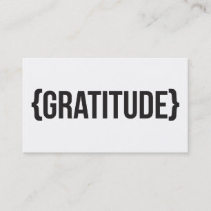 Carte De Visite Gratitude - encadrée - noire et blanche