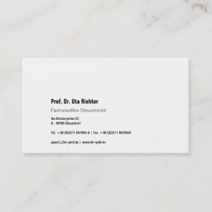 Carte De Visite grau schwarz rosa Visitenkarte
