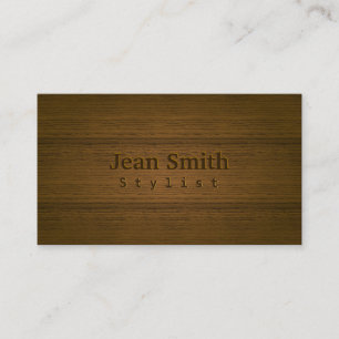 Carte de visite gravant en refief en bois élégant