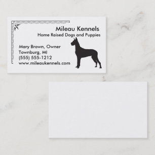 Carte De Visite Great Dane Silhouette