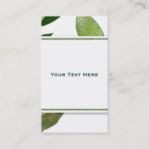 Carte De Visite Green Botanical Glam Plante Feuilles Élégant Chic