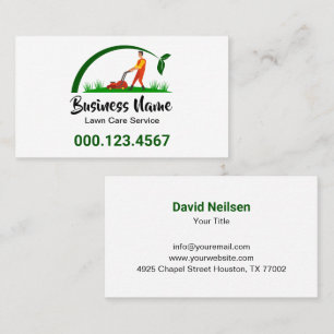 Carte De Visite Green Grass Simple Soin De Pelouse Aménagement Pay