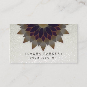 Carte De Visite Green Lotus Flower Yoga Maîtrise Méditation Holist