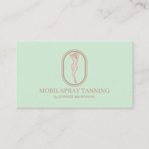 Carte De Visite Green Modern Blush Spray Tan Soins du corps