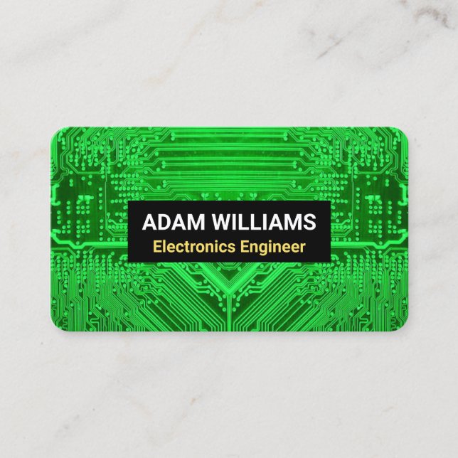 Carte De Visite Green PCB Circuit Board (ingénieur électronique) (Devant)