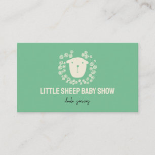 Carte De Visite Green Sheep Nouvel Enfant Né Doula