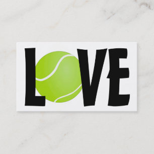 Carte De Visite Green Tennis Ball LOVE