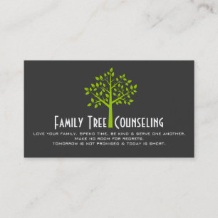 Carte De Visite Green Tree Family Counseling Vie Coach Spirituel