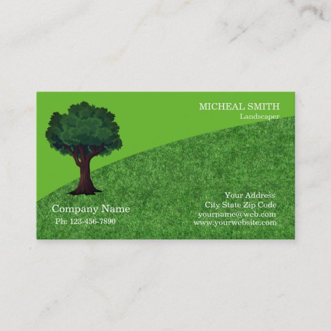 Carte De Visite Green Tree Garden - Entretien de pelouse et aménag (Devant)