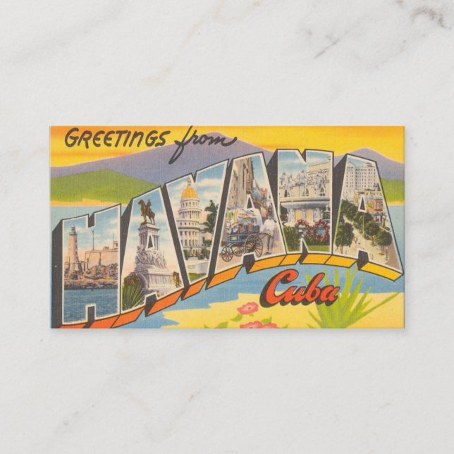 Carte De Visite Greetings From Havana Cuba (Devant)