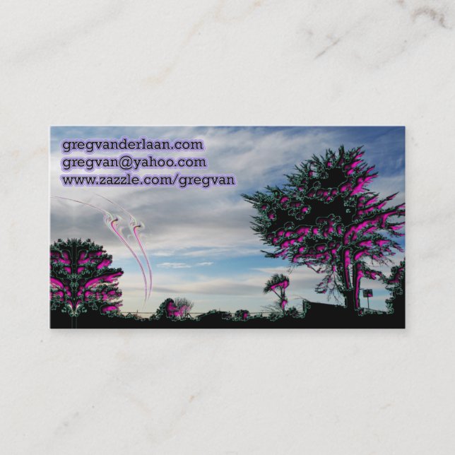 Carte De Visite gregvanderlaan-carte-firetree (Devant)