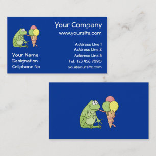 Carte De Visite Grenouille à crème glacée