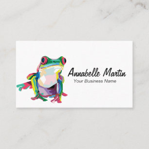 Carte De Visite Grenouille d'arbre à pop colorée
