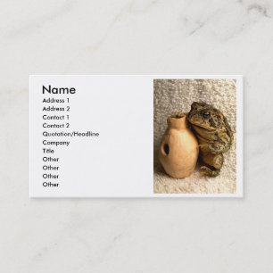 Carte De Visite Grenouille de crapaud tenant la photographie