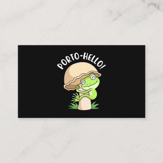 Carte De Visite Grenouille Et Champignons (Devant)