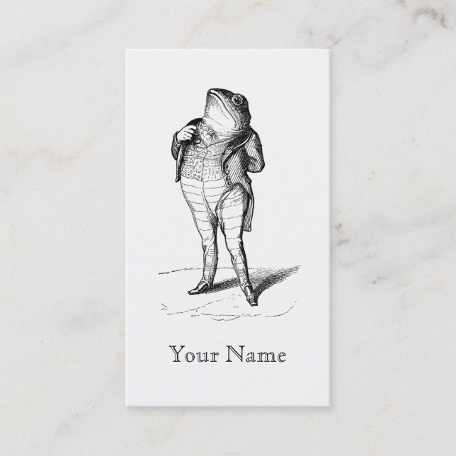 Carte De Visite Grenouille Géniale Dans Les Queues De Manteau (Devant)