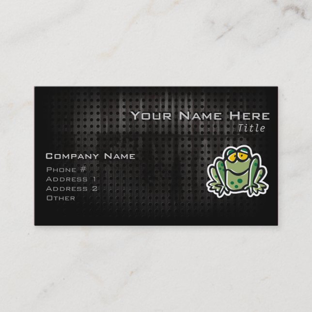 Carte De Visite Grenouille mignonne ; Cool (Devant)