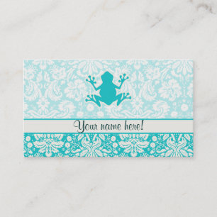 Carte De Visite Grenouille turquoise